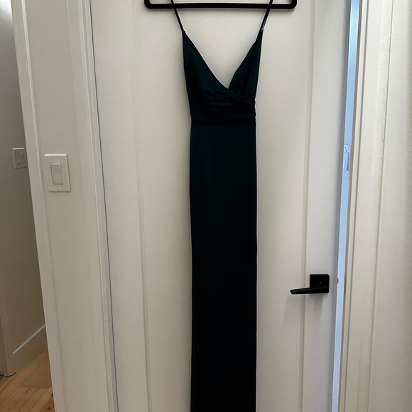 Green lulus floor length gown, size small - Picture 2 of 2